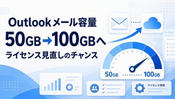 Outlookメール容量が100GBに拡張！ライセンス最適化のポイントを解説